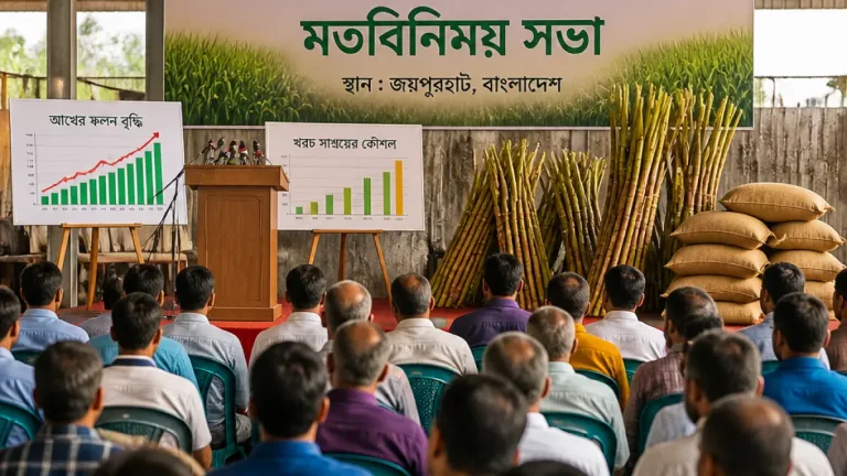 জয়পুরহাট চিনিকলে আখচাষ বৃদ্ধিতে মতবিনিময়: চিনিকলকে লাভজনক করতে কর্মপরিকল্পনা আলোচ্য