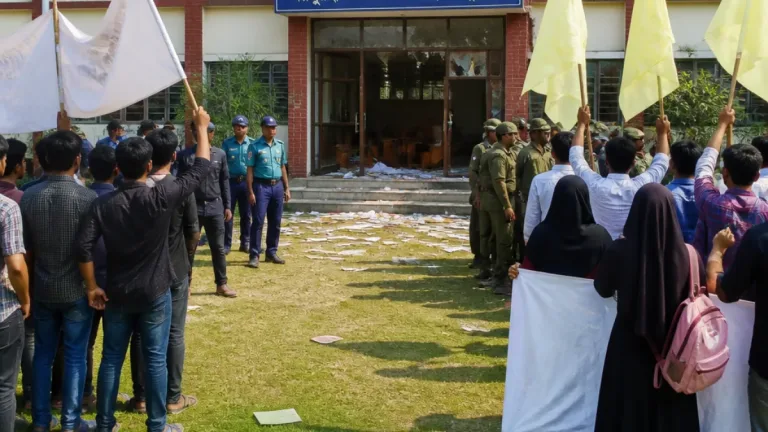 জয়পুরহাট সরকারি কলেজে অধ্যক্ষের অফিস ভাঙচুরকে কেন্দ্র করে পাল্টা বিক্ষোভ, উত্তেজনা বাড়ল