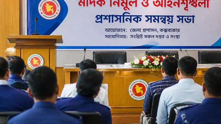 কক্সবাজারে অপরাধের মূল কারণ মাদক: মন্ত্রী সাচিং প্রু জেরীর কথা ও প্রশাসনের প্রতিরোধ পরিকল্পনা