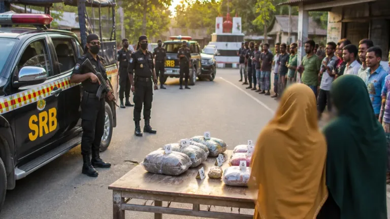 কাশিয়ানীতে ৮ কেজি গাঁজা উদ্ধার: এসআরবি অভিযানেই দুই নারী আটক