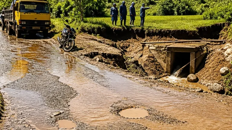 খাগড়াছড়ি-দীঘিনালা সড়কের তেতুলতলা: কাদাপানি ও গর্তে পঙ্গু চলাচল, দ্রুত সংস্কারের দাবি