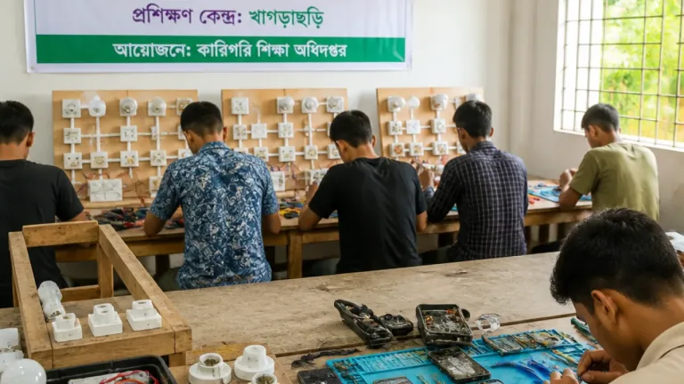 খাগড়াছড়িতে পিছিয়ে পড়া জনগোষ্ঠীর জন্য কারিগরি দক্ষতা উন্নয়ন প্রশিক্ষণ শুরু