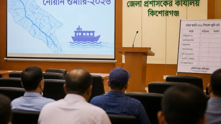 কিশোরগঞ্জে জেলা সভায় অভ্যন্তরীণ নৌযান শুমারি—২০-২৯ আগস্ট তথ্যভাণ্ডার তৈরির প্রস্তুতি