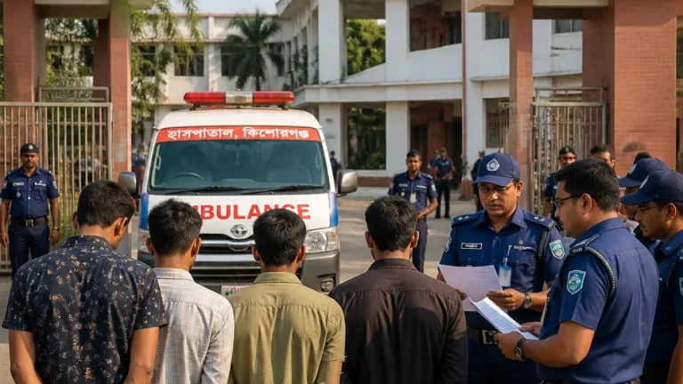 কিশোরগঞ্জের দুটি সরকারি হাসপাতালে অভিযান: দালালচক্রের ১৭ সদস্য আটক