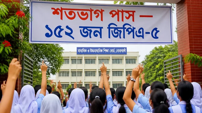 কুমিল্লা বোর্ডে নোয়াখালীর সার্বিক পাস মাত্র ৫৯.৯৮%; সরকারি বালিকা হাইস্কুলের শতভাগ সাফল্য
