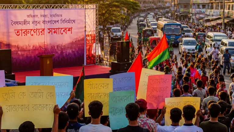 কুমিল্লায় জামায়াতের আন্তর্জাতিক যুব দিবস পালনে টাউন হল মাঠে যুব সমাবেশ ও র‍্যালি