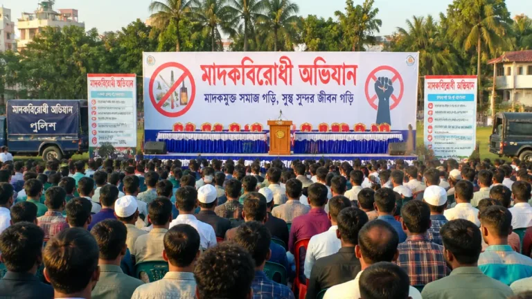 কুমিল্লায় মঙ্গলবার ঘোষণা: ১৮ আগস্ট থেকে মাদকের বিরুদ্ধে কঠোর অভিযান শুরু