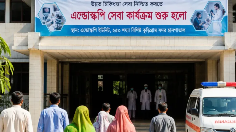 কুড়িগ্রামে ২৫০ শয্যা জেলা হাসপাতালে চালু হলো এন্ডোস্কপি সেবা