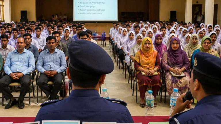 মানিকগঞ্জে র‌্যাব-৪’র টাউন হল মিটিং: শিক্ষাপ্রতিষ্ঠানে অপরাধ প্রতিরোধে সচেতনতা জোরদার