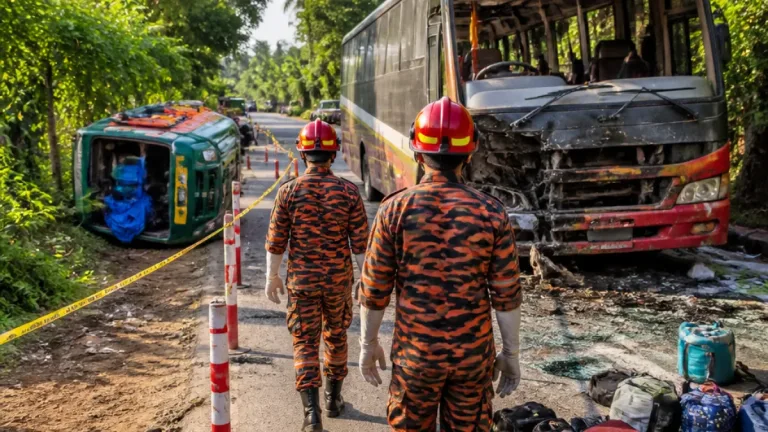 মৌলভীবাজারে বাস-অটোরিকশা সংঘর্ষে ৩ জন নিহত: সড়ক নিরাপত্তার প্রশ্ন জেগে উঠল