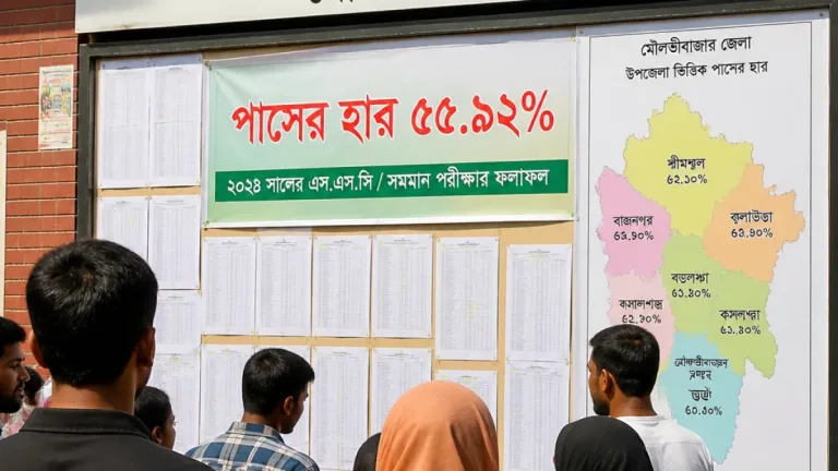 মৌলভীবাজারে এসএসসি পাসের হার ৫৫.৯২ শতাংশ, জেলায় জিপিএ-৫ পেয়েছে ৭২৫ জন
