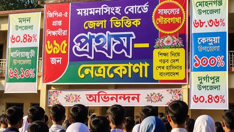 ময়মনসিংহ বোর্ডে জেলা ভিত্তিক প্রথম স্থান দখল করল নেত্রকোণা