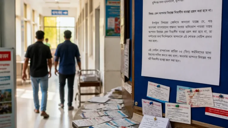 মুন্সিগঞ্জ জেনারেল হাসপাতালে ভিজিটিং কার্ড বিতরণের অভিযোগ, দুই চিকিৎসককে শোকজ