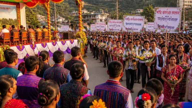নব-চেয়ারম্যান মাম্যাচিংকে বান্দরবানে গণসংবর্ধনা, শ্লোগানে জুড়ল জেলা শহর