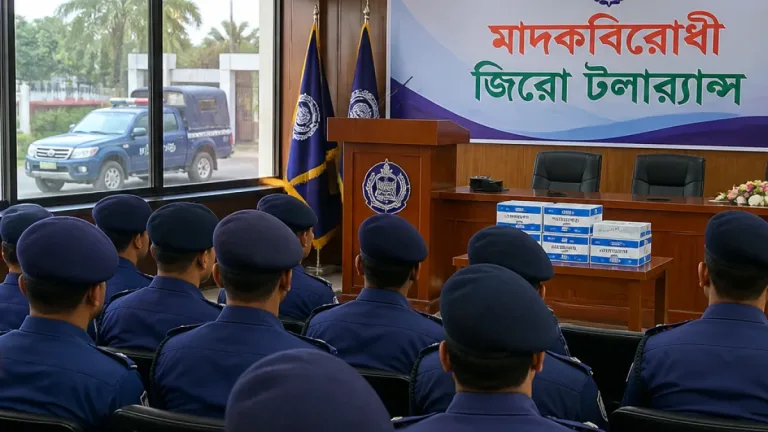 নড়াইলে ডিআইজি বললেন—মাদকে জিরো টলার্যান্স, পুলিশকে ডোপ টেস্ট করা হবে