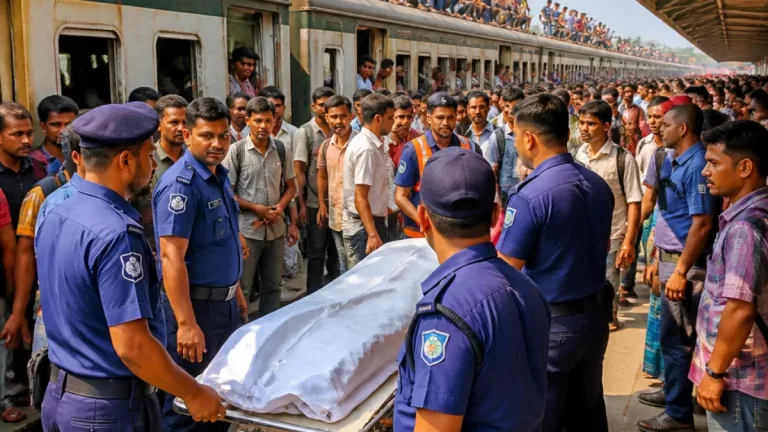 নরসিংদীতে তিতাস কমিউটার ট্রেন থেকে নেমতে গিয়ে যুবকের মৃত্যু