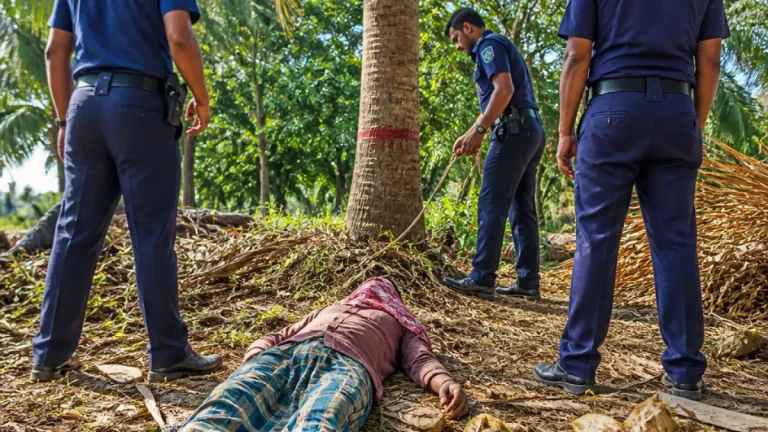 নারিকেল গাছ থেকে ডাব চুরির সময় ভিমরুলের কামড়ে গাছ থেকে পড়ে গুরুতর আহত এক ব্যক্তি