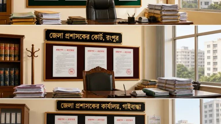 নাটোর, গাইবান্ধা ও রংপুরের জেলা প্রশাসক প্রত্যাহার: সরকারি প্রজ্ঞাপন জারি