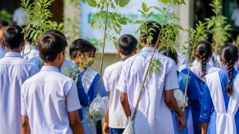 নাটোরে ৩৫০ শিক্ষার্থীর মাঝে বনজ, ফলদ ও ঔষধি চারা বিতরণ