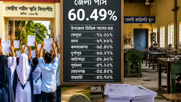 নেত্রকোনার জেলায় এসএসসে শীর্ষস্থান; কেন্দুয়া স্কুলে শতভাগ পাস, এক কারিগরি প্রতিষ্ঠানে শূন্য পাস