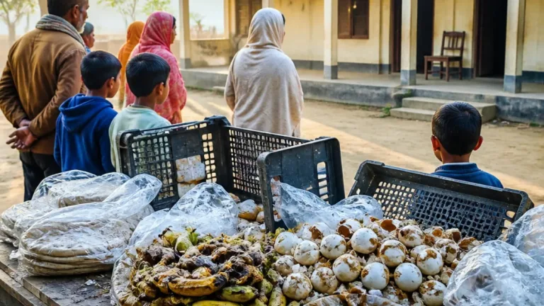 নেত্রকোনার সরকারি প্রাথমিকে স্কুল ফিডিংয়ে পচা ডিম, পচা বা অসম্পূর্ণ খাবারের অভিযোগ