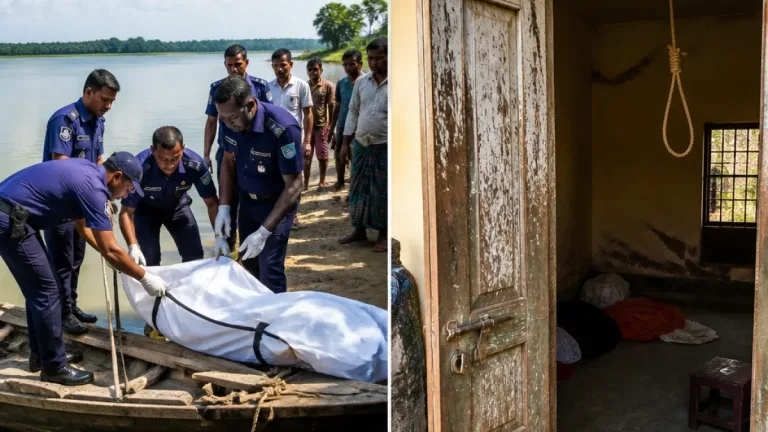 নেত্রকোনায় একই সকালে ভাসমান লাশ ও ঘরের ভেতর ঝুলন্ত গৃহবধূর মরদেহ উদ্ধার