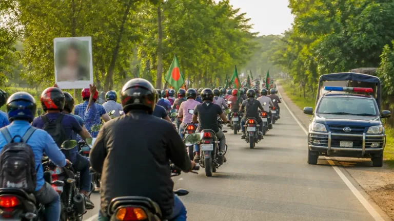 নিষিদ্ধ ঘোষিত ছাত্রলীগের মোটরসাইকেল শোভাযাত্রা: বড়াইগ্রামের মহাসড়কে নিরাপত্তা-উৎকণ্ঠা