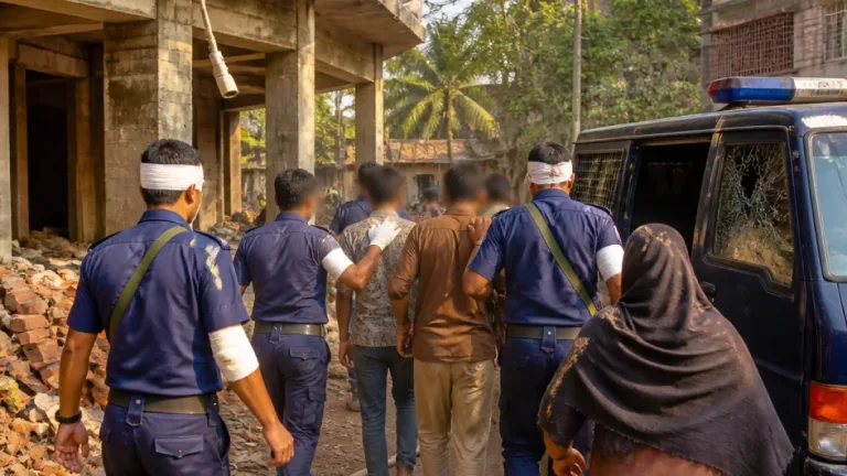 নোয়াখালী কোম্পানীগঞ্জে ভূমি বিরোধকে কেন্দ্র করে পুলিশের ওপর হামলা; নারীসহ ৭ গ্রেপ্তার
