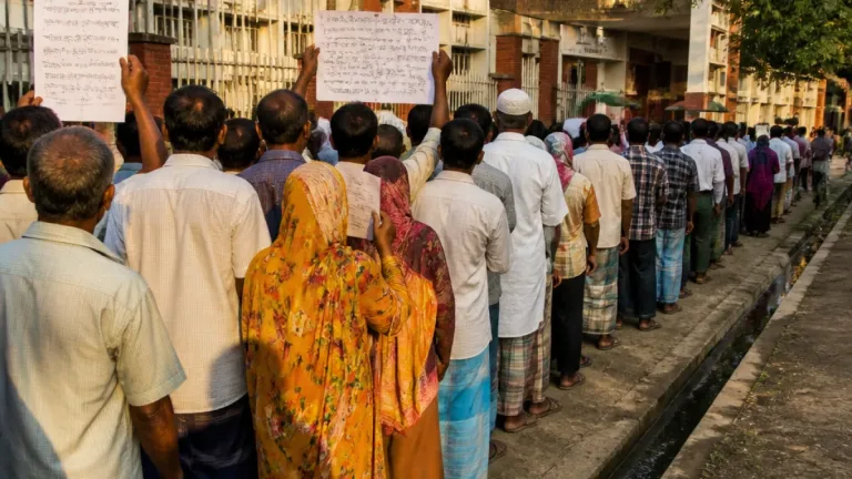 পাবনায় ১০ বছরের শিশু নিখোঁজ: এলাকাবাসীর মানববন্ধন, প্রশাসনের কাছে স্মারকলিপি