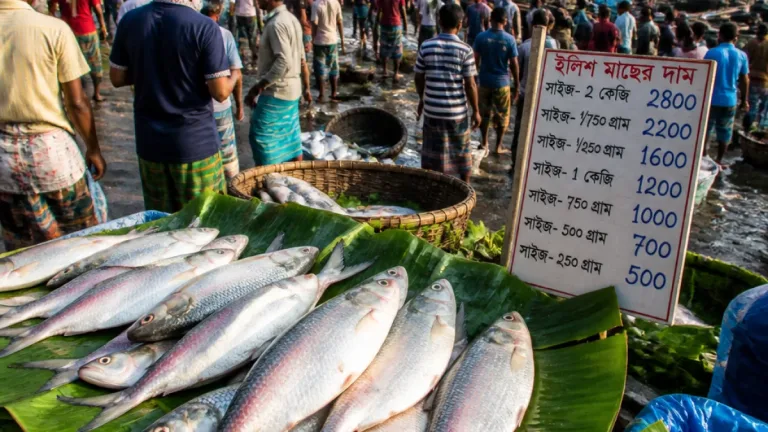 পদ্মা-মেঘনায় ইলিশ বাড়ায় চাঁদপুর আড়ত জমজমাট, দাম নামল কিছুটা