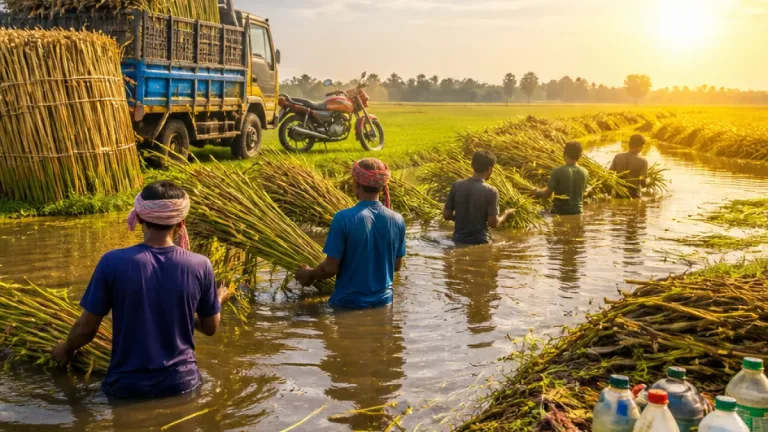 পাট মরশুমে খরচ-চাপে পাবনার কৃষকরা, উৎপাদন ভাল হলেও লাভ অনিশ্চিত