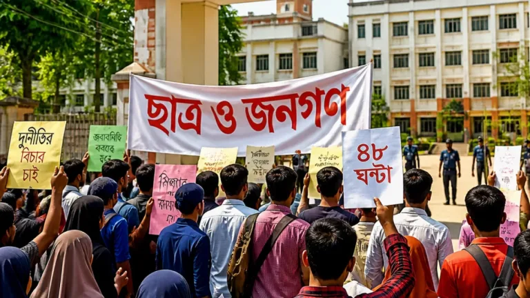 পটুয়াখালী: দুমকিতে ইউএনওর অপসারণ দাবিতে শিক্ষার্থী ও স্থানীয়দের বিক্ষোভ