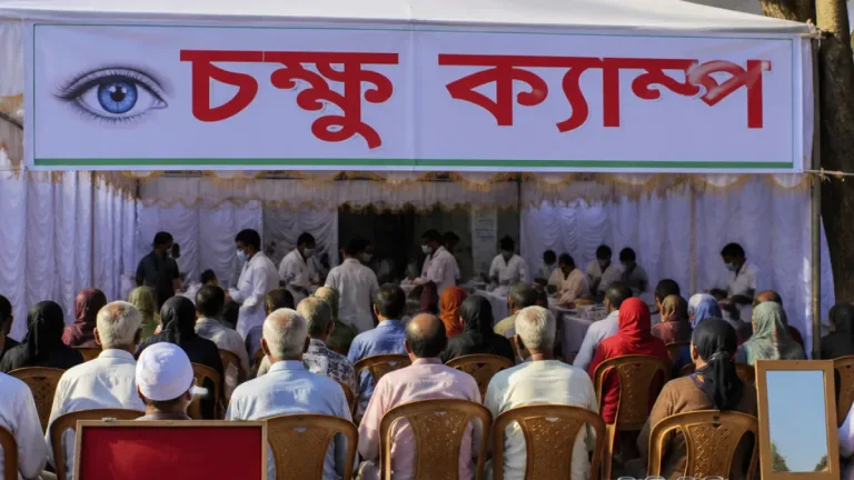 পটুয়াখালীর কমলাপুরে বিনামূল্যে চক্ষু চিকিৎসা ক্যাম্পে ৪০০-এর বেশি মানুষ পেল সেবা