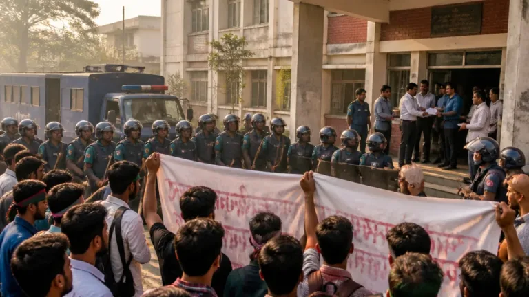 ফরিদপুর মেডিকেল কলেজে নবনিযুক্ত অধ্যক্ষের যোগদানে বাধা—ছাত্রদলের বিক্ষোভ ও নিয়োগ বাতিলের দাবি