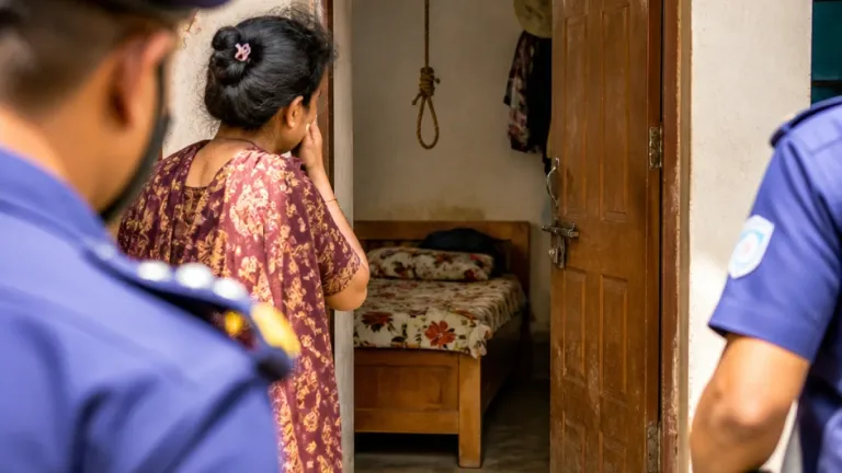 ফতুল্লায় ভাড়াটিয়ার রুমে গৃহবধূ হোসনে আরা বৃষ্টির ঝুলন্ত মরদেহ উদ্ধার