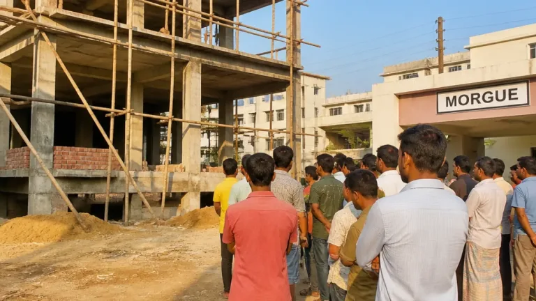 ফেনীতে নির্মাণকাজে পড়ে শ্রমিকের মৃত্যু, নিরাপত্তা ও তদন্তের দাবি তীব্র