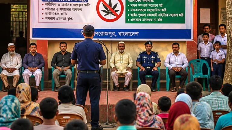 পিরোজপুরে ওসি: 'মাদককারী ১০০ কোটি দিলেও নেবো না', সমাজের সক্রিয় অংশগ্রহণের আহ্বান