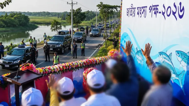 প্রধানমন্ত্রীর কিশোরগঞ্জ সফর: জাতীয় মৎস্য পক্ষ‑২০২৬ উদ্বোধন ও স্থানীয় কর্মসূচি
