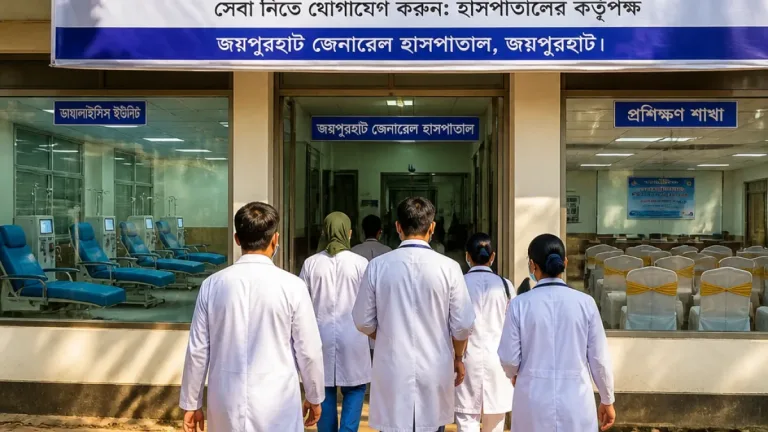 প্রতি ইউনিয়নে হেলথ হাব, তিন ওয়ার্ডে ‘ওয়েলবিয়িং সেন্টার’—জয়পুরহাটে স্বাস্থ্যের সম্প্রসারণের ঘোষণা