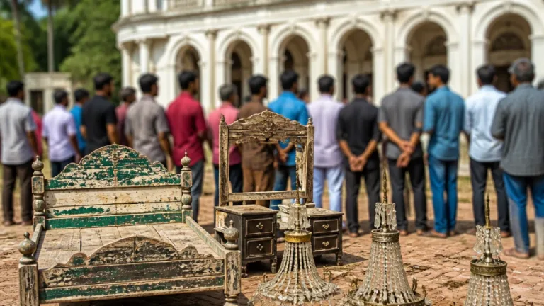 পুঠিয়া রাজবাড়ি: ৩৫ বছর পর রাণী কমর বেগমের পালঙ্ক ও পুরাতন সামগ্রী উদ্ধার