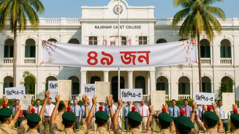 রাজশাহী ক্যাডেট কলেজে অংশ নেওয়া ৪৯ শিক্ষার্থীই জিপিএ-৫ অর্জন করল