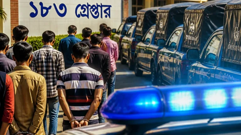 রাজশাহী রেঞ্জে এক দিনে গ্রেপ্তার ১৮৩, মামলা ৫৪—আইনশৃঙ্খলা চিত্রে উদ্বেগ