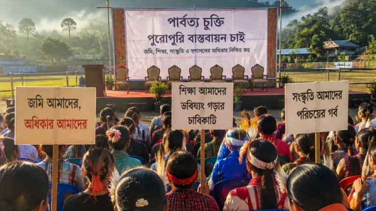 রাঙ্গামাটিতে আন্তর্জাতিক আদিবাসী দিবসে পার্বত্য চুক্তি বাস্তবায়নে সরকারের ত্বরান্বিত পদক্ষেপের দাবি