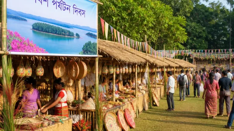 রাঙ্গামাটিতে শুরু ১০ দিনব্যাপী পর্যটন মেলা: স্থানীয় নারী উদ্যোক্তাদের পণ্যেচে সব কাচঁ