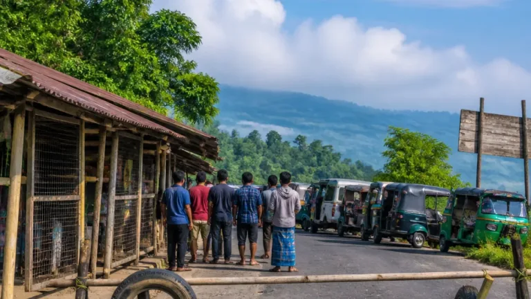 সাজেকে অনির্দিষ্টকালের সড়ক অবরোধ পঞ্চম দিনে: পর্যটন থমকে, দাবিতে অনড় আন্দোলনকারীরা