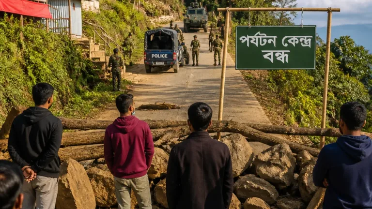 সাজেকে সশস্ত্র সদস্য অপসারণ দাবি, চতুর্থ দিনেও সড়ক অবরোধ চলমান