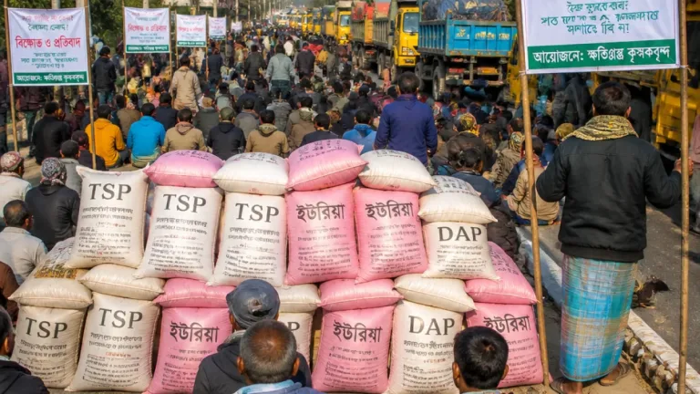 সরবরাহ অনিশ্চয়তায় আমন চাষিদের বিক্ষোভ: কালীগঞ্জে মহাসড়ক দুই ঘণ্টা বন্ধ