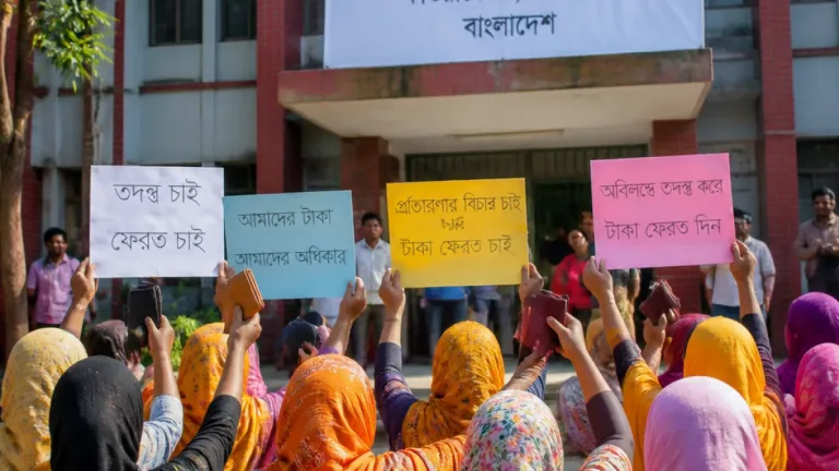 সরকারি সহায়তা দেওয়ার নাম করে দেড় দফা কোটি নয়—খান? সিরাজগঞ্জে নারী প্রতারণার অভিযোগে মানববন্ধন