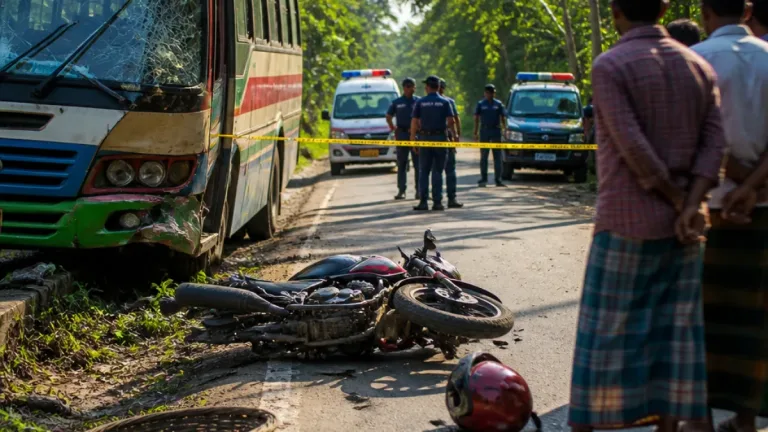 সাতক্ষীরার দেবহাটায় যাত্রীবাহী বাসের ধাক্কায় মোটরসাইকেল আরোহীর মৃত্যু