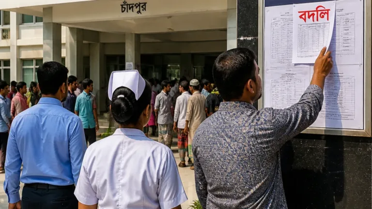 স্বাস্থ্য পরিদর্শনের মোটামুটি দুই ঘণ্টায় বদল—চাঁদপুরে সিভিল সার্জনের বদলি আদেশ প্রত্যাহার